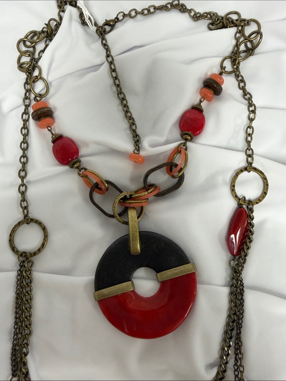 Boho Red and Black Pendant Necklace - Premier Designs  Women’s Jewelry
